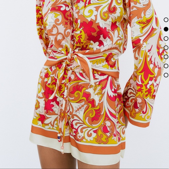 Zara Pants - Zara Flowy Print Satin Effect Shorts